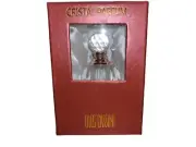 Oleg Cassini Crystal Faceted Perfume Bottle with Glass Dipper Signed New