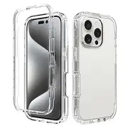 Phone Case For Apple AirTag iPhone 16 Pro Max Plus iPhone 15 14 Pro Max Plus iPhone 13 Pro Max Back Cover Transparent Shockproof TPU PC