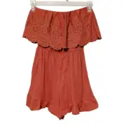 American Eagle Outfitters Women's Strapless Overlay Romper NWT XS