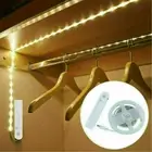 Warm White Battery Operated Motion Sensor Cabinet Light LED Strip Under Bed 1M