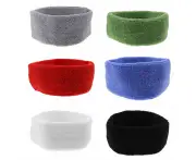 6Pcs Men Sports Headband Yoga Sports Headband Elastic Headband Unisex Headband