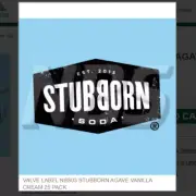 VALVE LABEL NBS03 STUBBORN AGAVE VANILLA CREAM 25 PACK # VI01035010