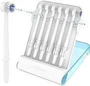 Replacement Tips for Waterpik Water Flosser (6 Brush Head Tips & Storage Case Bundle)