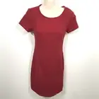 Womens Size 8 Dress Maroon Sleevless Criss Cross Back slim ANGEL BIBA 202-21