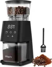 Conical Burr Coffee Grinder with Touch Panel, Adjustable Coffee Bean Grinder wit
