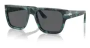 Persol 0PO3348S 1211B1 Blue Havana/Dark Green Square 57mm Square Mens Sunglasses