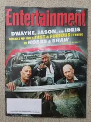 Dwayne Johnson, Idris Elba, Jason Statham Entertainment Weekly Mag July 2019
