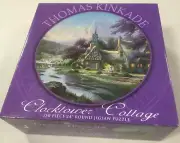 Thomas Kinkade Round Ceaco Puzzle Clocktower Cottage 750 Pieces NEW