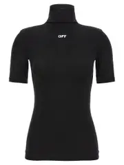 [Off-White] Off-White-Second Skin Maglioni Bianco/Nero-Donna 42IT