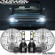 Pair 7" inch Round LED Headlights Hi/Lo Beam Sealed For Chevy Truck Camaro C10 (for: Ford)
