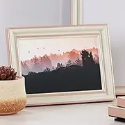 Photo Frame A4 for Wall or Freestanding - Wood Picture Frames for Table Top and Wall Mounting Pink 12" x 8" (29.8 x 21cm)