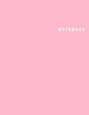 Notebook: Unlined Notebook - Large (8.5 x 11 inches) - 100 Pages - Pink Cover