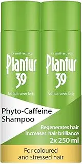 Plantur 39 250ml Phyto-Caffeine Shampoo for Coloured and Stressed Hair 2x250ml|Unique Galenic Formula Supports Hair Growth | Women Hair Care Made in Germany