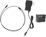 KICHOUSE Digital to Analog Audio Converter Spdif Coax to R Output for Tv DVD Easy Installation Supports Pdif Includes Optical Cable Compatible with Home Cinema Systems
