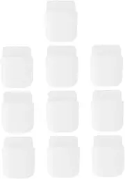 Ciieeo 10pcs Storage Box Tv Remote Mount Cotton Pads Holder Stick on Wall Phone Holder Wall Mount Pen Holder Media Player Controller Holder Office Remote Control Pp Wall Bracket White