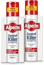 [Alpecin] Dandruff Killer Shampoo 2x 250ml | Effectively Removes and Prevents Dandruff | Hair Care for Men Made in Germany