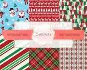 Pattern Vinyl HTV, Christmas Pattern Vinyl for Cricut Cutting Machine