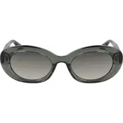 Longchamp Le Pliage 50mm Oval Sunglasses in Transparent Green at Nordstrom One Size