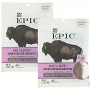 Epic SWEET & SAVORY Grass Fed Bison & Uncured Bacon Bite-Size Snacks 2.5oz 2Pk
