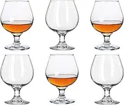 Luminthra Set of 6 Crystal Cognac Snifters, 5 Oz for Tasting Brandy and Other Spirits (6 SET)