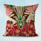 sofa with pillow case Huichol Mexican tribal art cushion cover