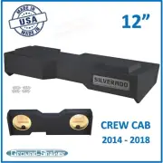 2015 Chevy Silverado Crew Cab Truck Sub Box 12" Dual Subwoofer Enclosure
