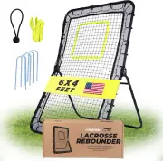 6X4 Ft. Multi-Sport Rebounder Net for Lacrosse, Baseball, Volleyball, Tennis, an