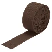Twill Wide Elastic Band 1.2" Flat 2 Yard Dark Brown for Sewing