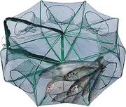 Quadrium Fish Net - Cast Cage for Shrimp | Net Cagee Fishh Trap Crab | Et Hand Casting Bait Traps Fish Cage - Foldable Shrimp Trap Cylinder Nylon Portable Bait Traps Fishing Nets