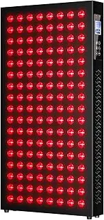 Fumitt Red Light Therapy,Dual Chip Clinical Grade LED Device with LCD Display Timer Near-Infrared Light 630nm 660nm 810nm 830nm 850nm,Ideal for Face,Body,Pain Relief,Skin Health (Black, 136)