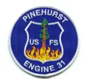 Sequoia National Forest Pinehurst Fire Engine 31 USFS Patch California CA