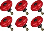 Ceramic Knob,Cabinet,Furniture Pull Handles,Door Pull,Drawer Pull Handle,6pcs Ceramic Knobs Pull Handle Furniture Drawer Cabinet Cupboard Wardrobe Dresser Storage Boxes Accessories 32mm Dia Red