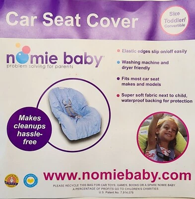 BRAND NEW Nomie Baby Toddler Car Seat Cover Slip-on & Leak Proof. NAVY BLUE!!