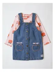 [Jack & Milly] Ginger Denim Apple Pinny & Tee Set in Denim