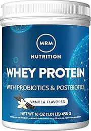 MRM - Whey Protein Powder, With Essential Amino Acids, BCAAs and Glutamine for Maximum Muscle Growth and Development (Rich Vanilla, 16 oz)