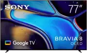 Sony 77 Inch BRAVIA 8 4K UHD OLED Google TV 24 K77XR80