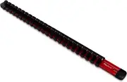 Olsa Tools 1/4-Inch Drive Aluminum Socket Organizer Socket Holder RED