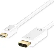 4K HDMI Cable, 4K Mini DP to HDMI Adapter Cord with Full HD High Speed Support for Apple MacBook Air Pro, Mac Mini, Microsoft Surface Pro 3/4 Dock to TV/Monitor/Projector(1.8M/6FT)
