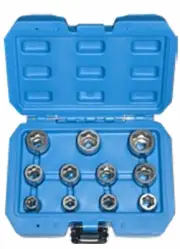 11pc Spiral Flute Extractor Socket Set PT10385