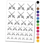 Crossed Fencing Swords Foil Temporary Tattoo Water Resistant Set Collection