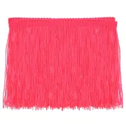5 Yards 6 Inch Chainette Fringe Trim Tassel Sewing Trim, Fluorescent Pink