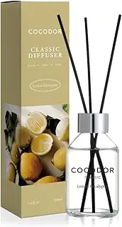 COCODOR Classic Reed Diffuser/Lemon Eucalyptus / 100ml / Fragrance Scent Essential Oil Stick Diffuser Set for Bedroom Bathroom Home Décor