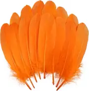 ✨ 120Pcs Orange Sacral Goose Feathers Natural Bulk 6-8 in.15-20Cm Nagoire