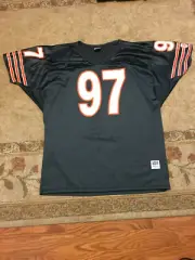 AUTOGRAPHED VINTAGE CHICAGO BEARS NFL JERSEY #97 CHRIS ZORICH XL WILSON NYLON