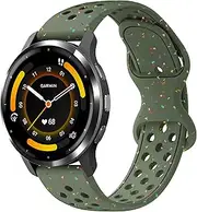 Laband 22mm Colorful Sport Silicone Band Compatible With Garmin Vivoactive 4/Venu 3/Venu 2, Recycled Plastic Soft Sport Strap Replacement for Forerunner 265/745/255/255 Music Men Women