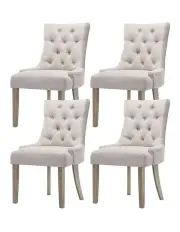 [Artiss] Dining Chairs Set of 4 in Beige