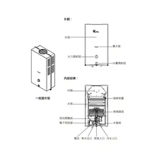 喜特麗 JTL JT-H1012 10L 即熱式燃氣 熱水器 屋外RF式 含基本安裝