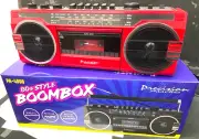 80s Boombox Single Cassette Player Speaker Retro Style Bluetooth AM/FM/SW Radio