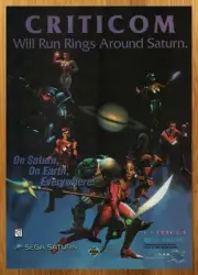 1995 Criticom Sega Saturn Vintage Print Ad/Poster Authentic Video Game Promo Art