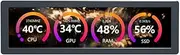 8.8 Inch USB Monitor 1920x480 PC Case Secondary Screen Desktop RGB Ambient Screen,IPS Panel, Type-C Interface Space Gray